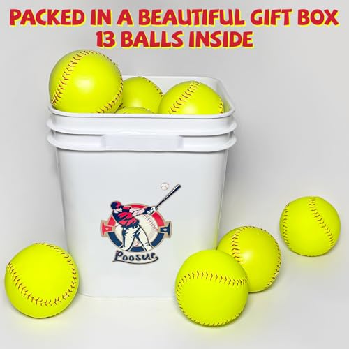 11 Inch Softballs Pack of 16 for Baseball & Softball Training - Solid Cork Core