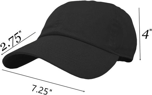Glory Max 100% Cotton Baseball Cap - Classic Low Profile Golf Dad Hat | Adjustable Fit