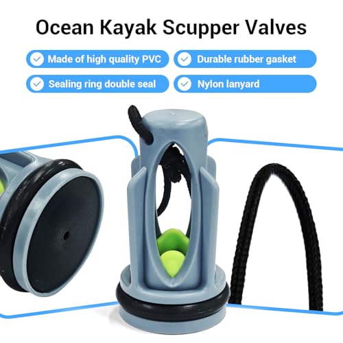 2 Pack Kayak Drain Plugs with Lanyard - Fits Old Town & Ocean Kayaks
