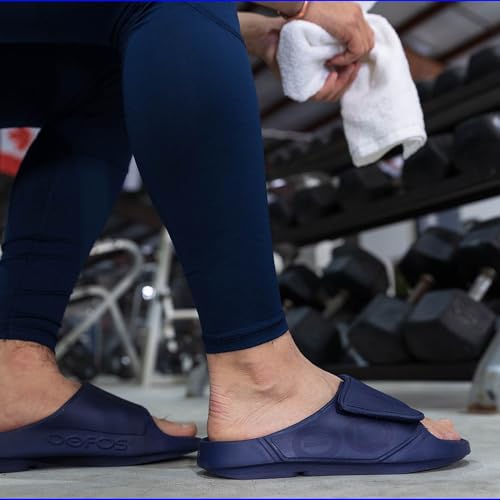 OOFOS OOahh Sport Flex Recovery Sandal Women Men Navy 14 Women/12 Men