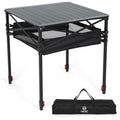 Nice C Large Aluminum Adjustable Camping Folding Table, 27 Inch