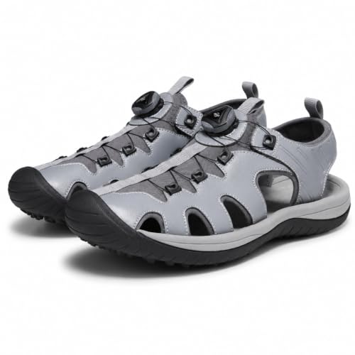 PGM Men's Golf Sandals - Closed Toe Spiked Shoes with Dial Closure, Variation 12
