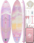 Inflatable Paddle Board 11'6" Extra Wide 450lbs Capacity - Gradient Rose Pink