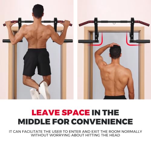 Doorway Pull-Up Bar with Multi-Grip Handles - No Drill Home Fitness Equipment