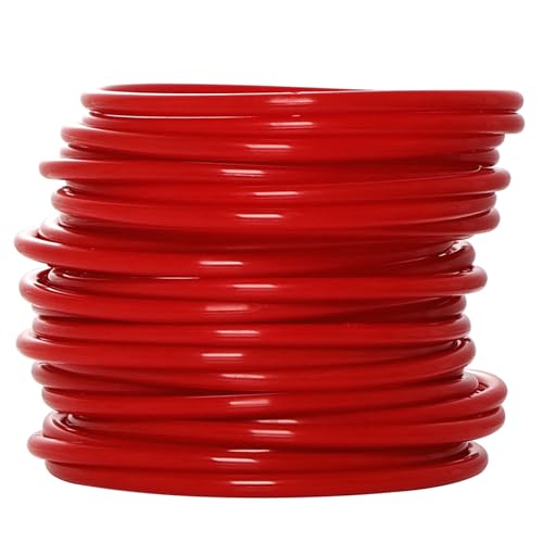 Plastic Ring Toss Game 24 Pieces - 4.7 Inch Outdoor Carnival Rings for Speed & Agility Practice