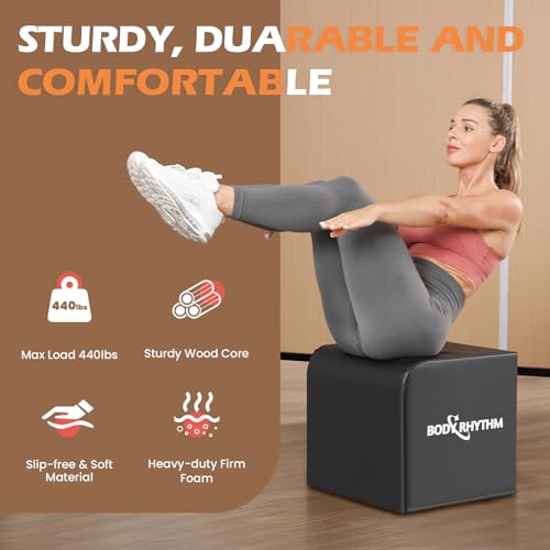 BODYRHYTHM Multi-Functional Glute & Total Body Workout Box for Hip Thrust and Jump Training