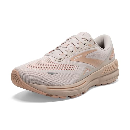 Brooks Women's Adrenaline GTS 23 Supportive Running Shoe - Crystal Grey / Villa / White, Size 11
