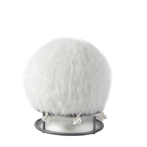 J&V TEXTILES 65 Inch Posture Fuzzy Exercise Yoga Ball Chair Set (Ivory)