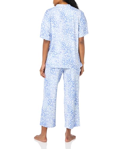 Natori Women's Animal Print Lounge Pajama Set - Blue Orchid, Medium, 27" Length