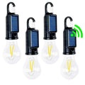 Solar Camping Lantern Tent Light Sensor Hanging Bulb - 4 Pack