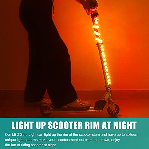 LED Scooter Stem Lights 16 Color Remote Control Night Visibility