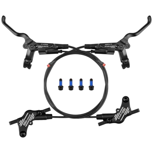 Hydraulic Disc Brake Set for E-Bikes - 4 Piston, Universal Compatibility, Left Front & Right Rear