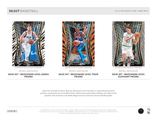 Panini 2024-25 Select Basketball Hobby Mega Trading Card Box with Prizms & Autographs