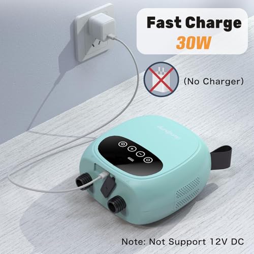 Electric Paddle Board Pump Rechargeable Battery Auto-Off Green