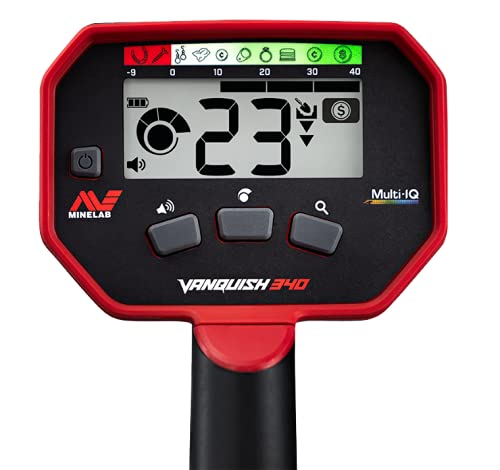 MINELAB Vanquish 340 Multi-Frequency Metal Detector VQH340 - Waterproof, Auto & Easy Use