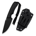CIVIVI Gander Fixed Blade Knife with Sheath - Black, 3.63" 14C28N Steel, Full Tang, Outdoor & Camping Knife