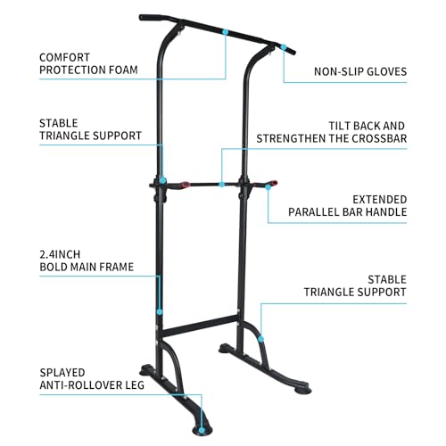 LSKSSNG Adjustable Pull Up & Dip Station - Multi-Function Home Gym Equipment