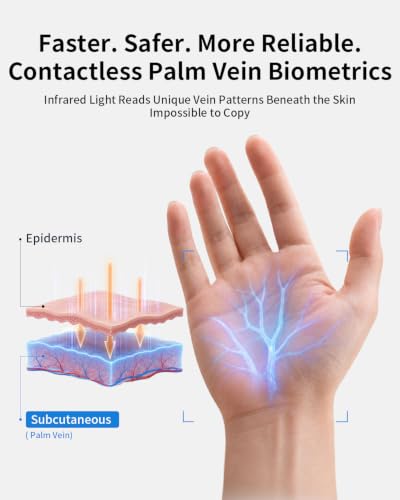 Biometric Palm Vein Contactless Gun Safe with Quick Access and Child Safety
