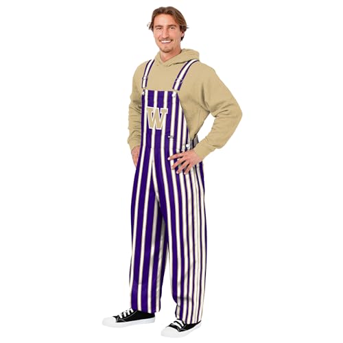Washington Huskies NCAA Team Logo Bib Overalls - Medium Long, Team Colors