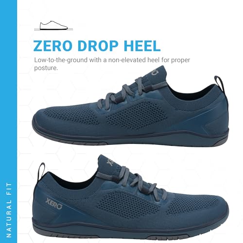 Men’s Knit Zero Drop Workout & Lifestyle Sneakers - Orion Blue, Size 10.5