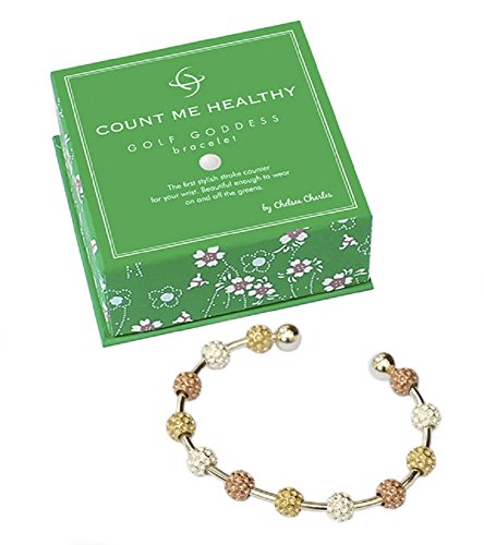Chelsea Charles Golf Goddess Stroke Counter Bracelet with Tricolor Golf Ball Beads