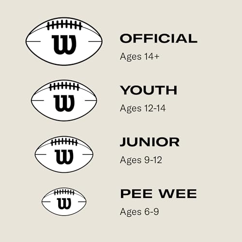 Youth Brown Leather Football - Wilson GST Game Ball, Multiple Sizes & Styles