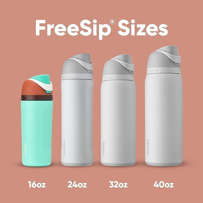 Owala FreeSip Insulated Stainless Steel Water Bottle - BPA-Free, 32 oz, Iced Breeze | Perfect for Sports & Travel