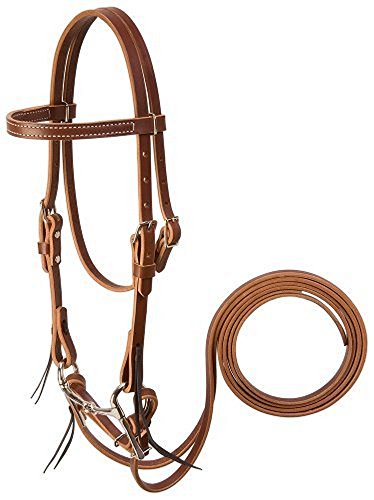 Mini Horse Bridle Sunset Leather with Nickel Hardware & Reins