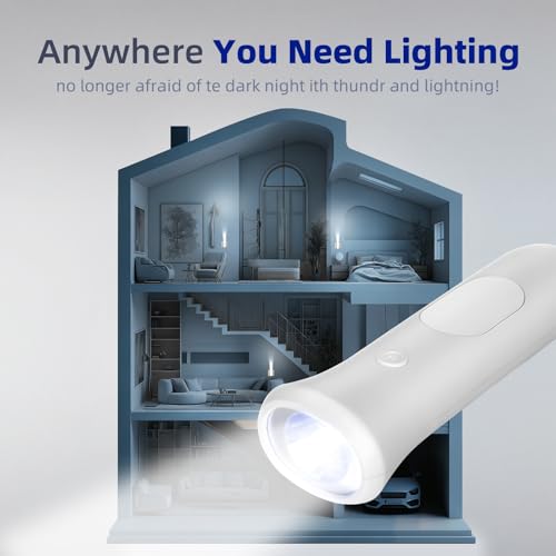 White ROSSEX 4-in-1 Emergency Power Failure Light 9 Pack Rechargeable LED Flashlights