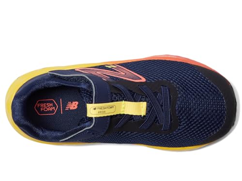 Baby Boys Running Shoes with Hook and Loop Closure - Fresh Foam Arishi V4, Navy & Red, Toddler Wide Fit