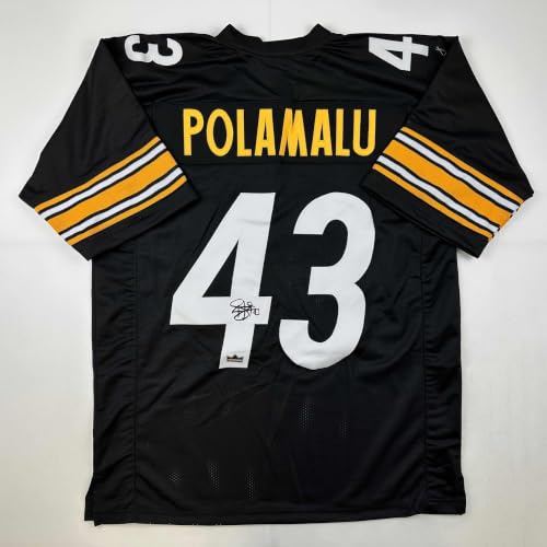 Men's XL Football Jersey with Facsimile Autograph - Troy Polamalu Reprint