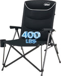 Heavy Duty Oversized Camping Chair 400LBS with High Back & Cup Holder