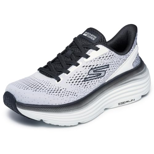 Skechers Women's Max Cushioning Endeavour Kauska Sneakers 8.5 White Black