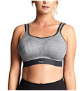 Panache Women's Plus Size Non-Wired Sports Bra 34F Charcoal Gray
