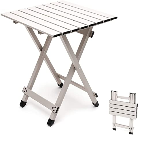 Sunnyfeel Grey Portable Folding Camping Table - Lightweight Aluminum Picnic Table for Outdoor & Indoor Use