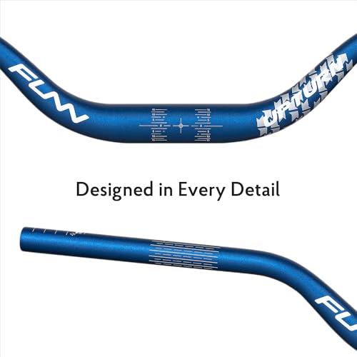 Mountain Bike Handlebar 75mm Rise Black 800mm Riser Alloy MTB & BMX Bar - Funn