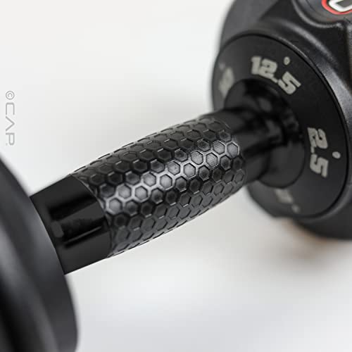 CAP Adjustable Dumbbell Set Pair 12.5 lb Honeycomb Handle - Space Saving Home Gym