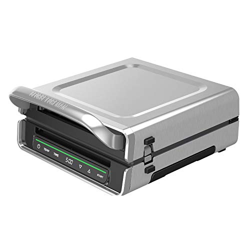 Smokeless Indoor Contact Grill - Digital Smart Control, Family Size, Stainless Steel