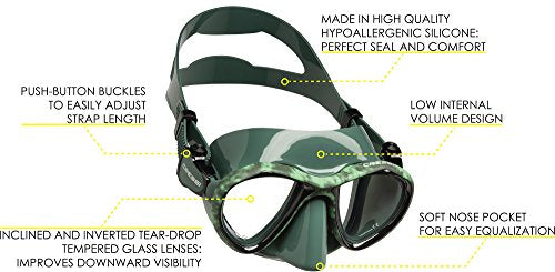 Camouflage Snorkel & Diving Mask Set for Spearfishing - Green Hunter