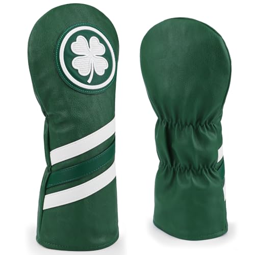 Golf Headcover for Driver 3 Wood Hybrid Rescue Fairway - Black & White, 'Birdie' Emblem - FAIRWAY
