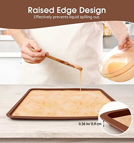 Silicone Dehydrator Sheets with Raised Edges for Fruit Leather & Food Drying