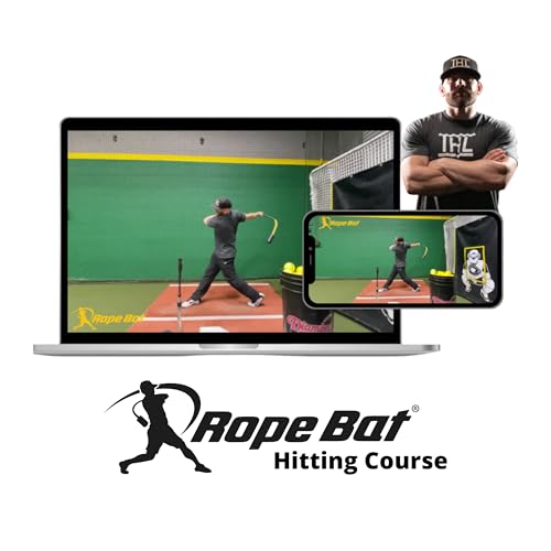 Rope Bat Swing Trainer Combo with 12 Foam Balls - Baseball & Softball Practice