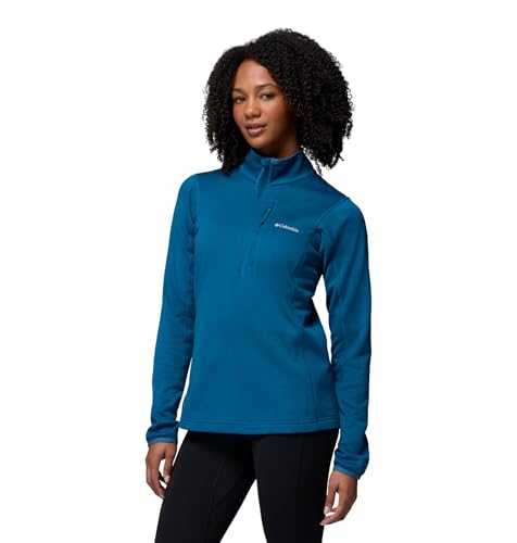 Columbia Women's Essential Hike Grid Fleece Half Zip - Medium Phoenix Blue
