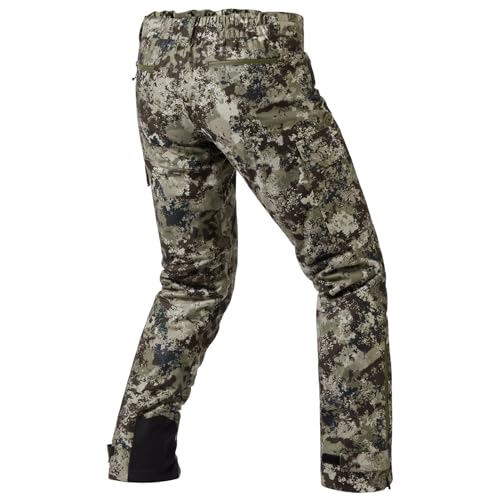 Men's Waterproof Breathable Hunting Pants with Silent Outer Fabric - Grunge Camo 32W x 30L