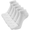 CaiDieNu No Show Toe Socks for Men - Five Finger Cotton Running Ankle Socks 13-15 White