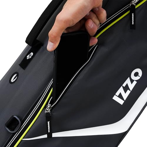 Izzo Ultra Lite Golf Stand Bag Gray Lime Lightweight with Organizer & Rain Hood