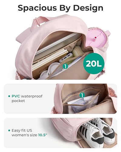 Pink Quilted Tennis Gym Backpack with 15.6'' Laptop & Racket Compartments - Variation of THIS listing