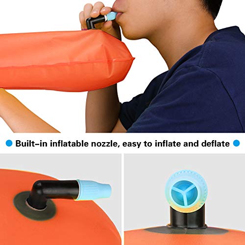 ProCase Swim Buoy Float Orange Safety Float with Adjustable Waist Belt for Open Water Swimming