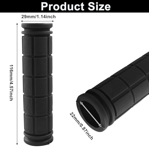 Murtenze Bike Handle Grips - Black, 4 Pack, Non-Slip Rubber Replacement