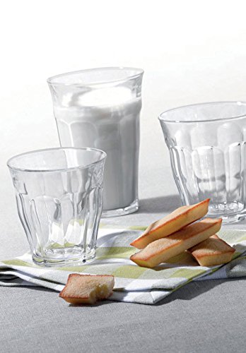 Duralex Picardie Clear Glass Tumbler Set of 6 - 12.2 fl oz, Made in France